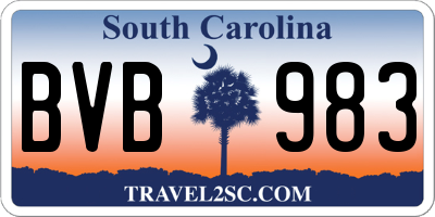 SC license plate BVB983