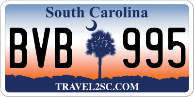 SC license plate BVB995