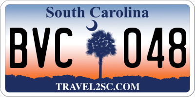 SC license plate BVC048