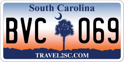 SC license plate BVC069