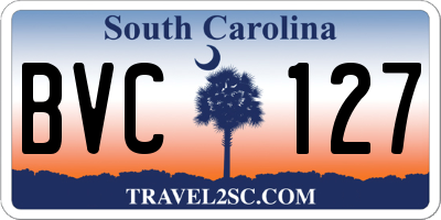 SC license plate BVC127
