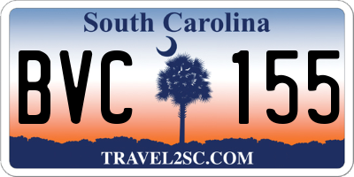 SC license plate BVC155