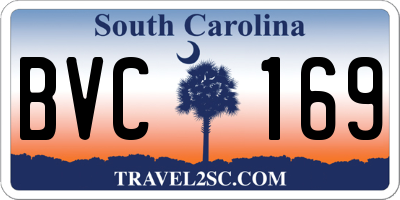 SC license plate BVC169