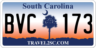 SC license plate BVC173