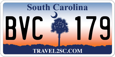 SC license plate BVC179