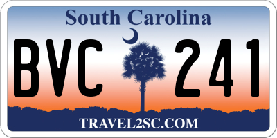 SC license plate BVC241