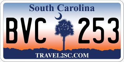 SC license plate BVC253