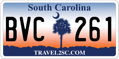 SC license plate BVC261
