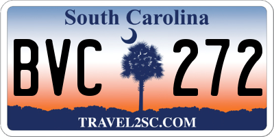 SC license plate BVC272