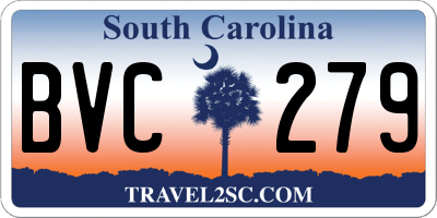 SC license plate BVC279