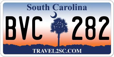 SC license plate BVC282