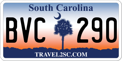 SC license plate BVC290