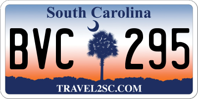 SC license plate BVC295