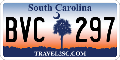 SC license plate BVC297