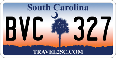 SC license plate BVC327