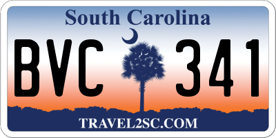 SC license plate BVC341