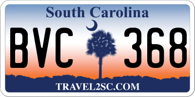 SC license plate BVC368