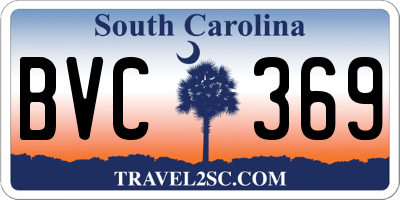 SC license plate BVC369