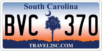 SC license plate BVC370