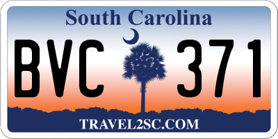 SC license plate BVC371