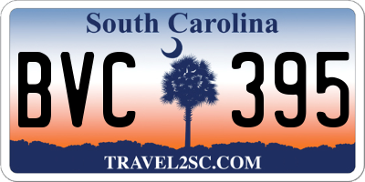 SC license plate BVC395