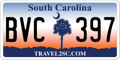 SC license plate BVC397