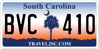 SC license plate BVC410