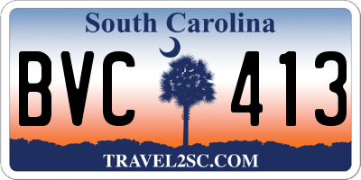 SC license plate BVC413