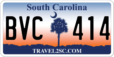 SC license plate BVC414
