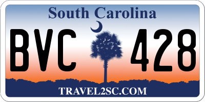 SC license plate BVC428