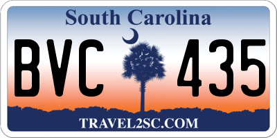 SC license plate BVC435
