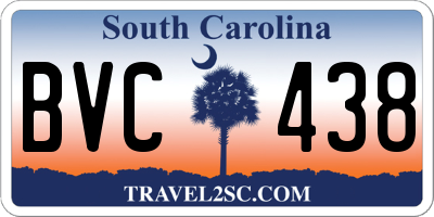 SC license plate BVC438