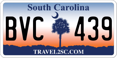 SC license plate BVC439