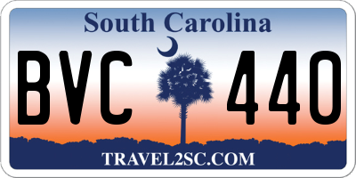 SC license plate BVC440