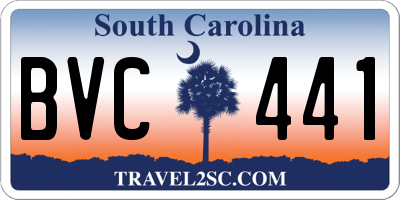 SC license plate BVC441