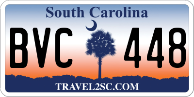 SC license plate BVC448