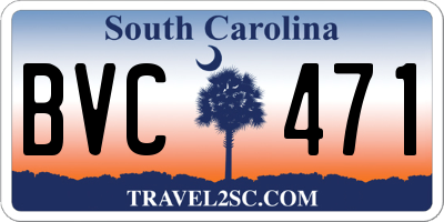 SC license plate BVC471