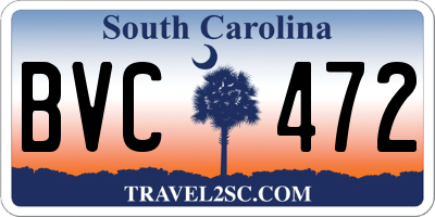 SC license plate BVC472