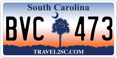 SC license plate BVC473