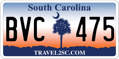 SC license plate BVC475
