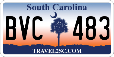 SC license plate BVC483