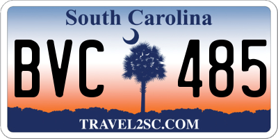 SC license plate BVC485