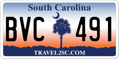 SC license plate BVC491
