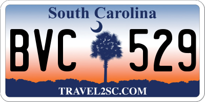 SC license plate BVC529