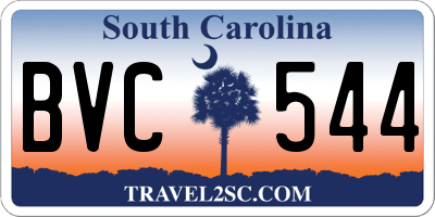 SC license plate BVC544