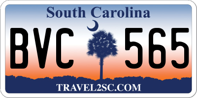SC license plate BVC565