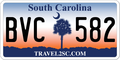 SC license plate BVC582