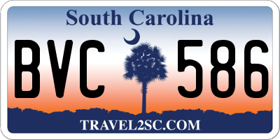 SC license plate BVC586