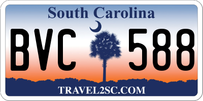 SC license plate BVC588
