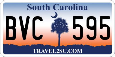 SC license plate BVC595